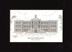 Big Creek High School Prints - War, WV - "Home of the Owls" - Choose from  (3) Sizes